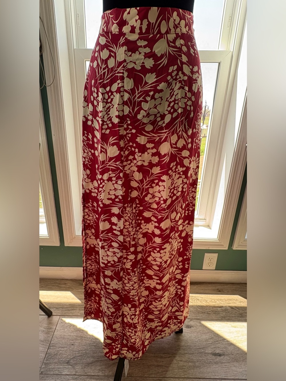 Cupshe Red Floral Maxi Skirt